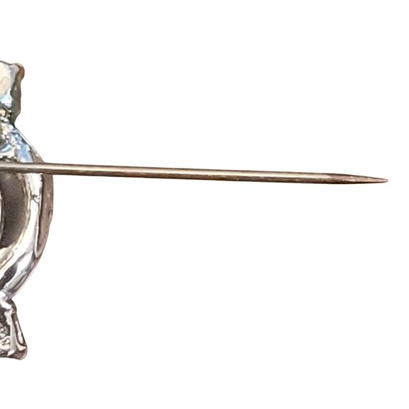 Vintage Gold-Tone Wreath Brooch With Pink & Clear Rhinestones - Picture 9 of 10